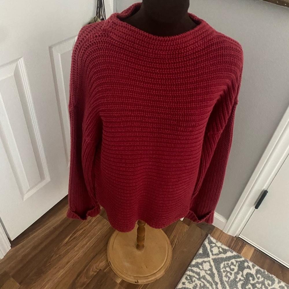 Vintage 212 two one two- chunky red cable knit oversized sweater OS